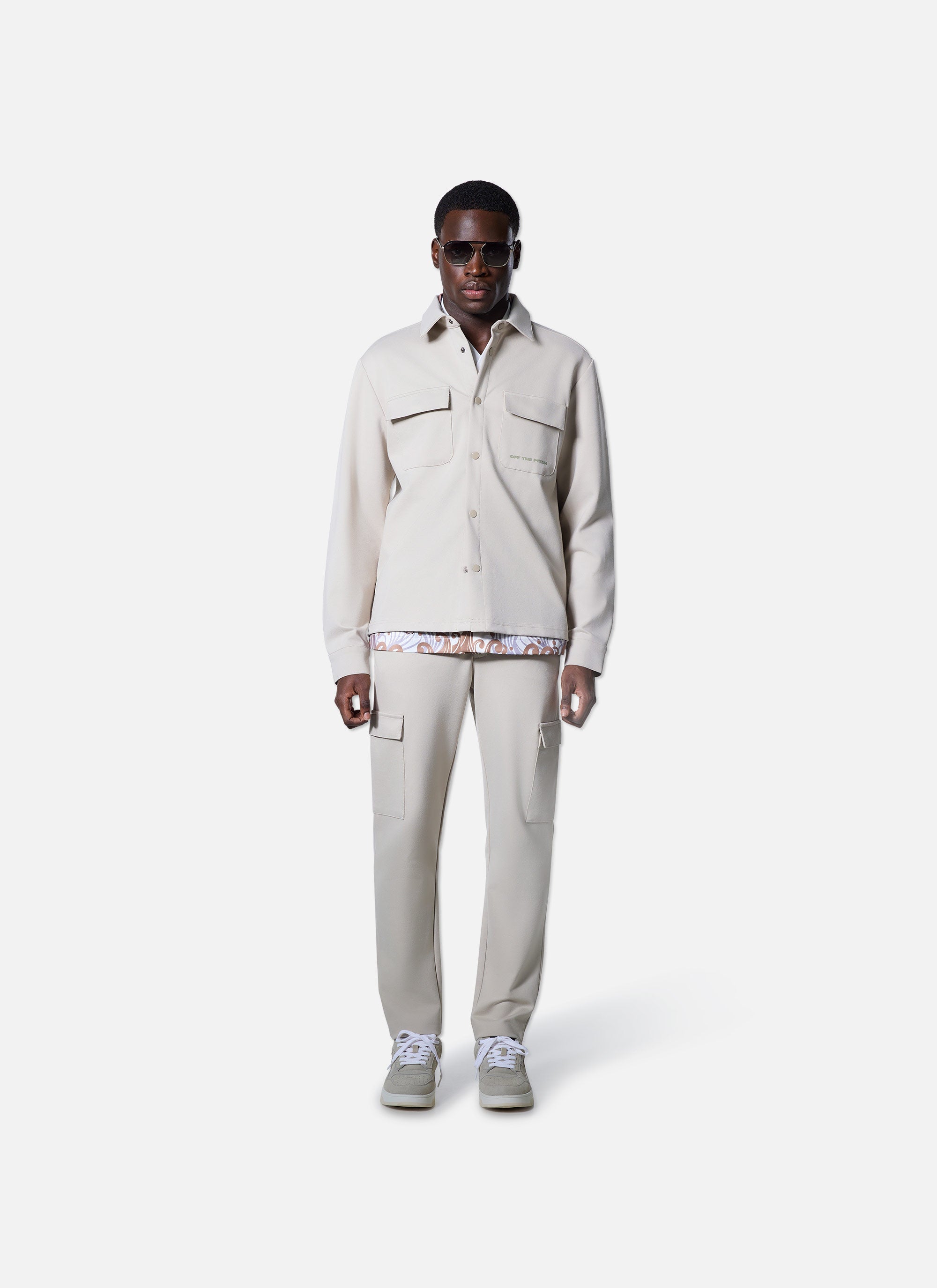 Smart Interlock Overshirt | Light Sand