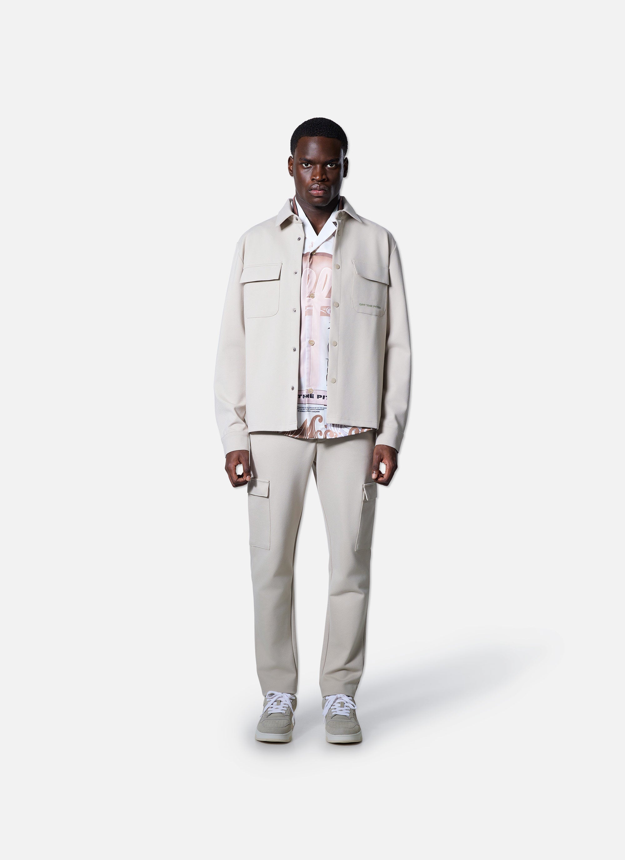 Smart Interlock Overshirt | Light Sand