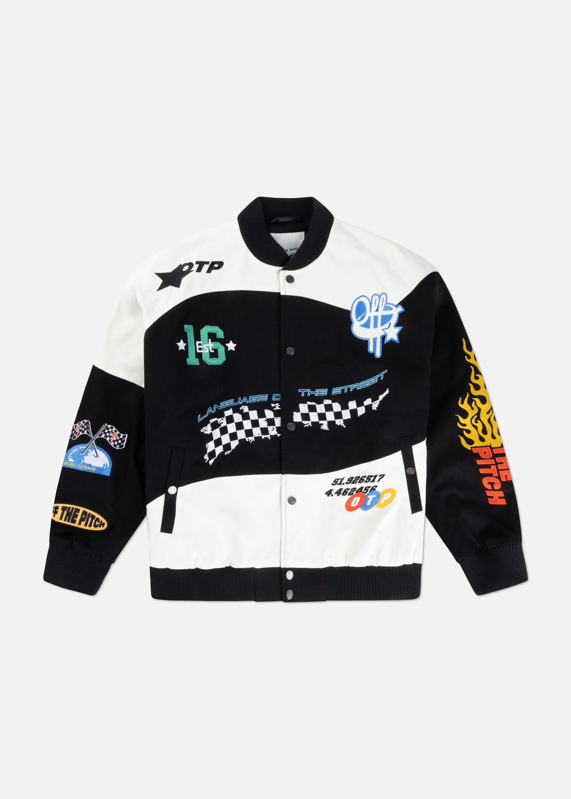 Racer Varsity Jacket | Black