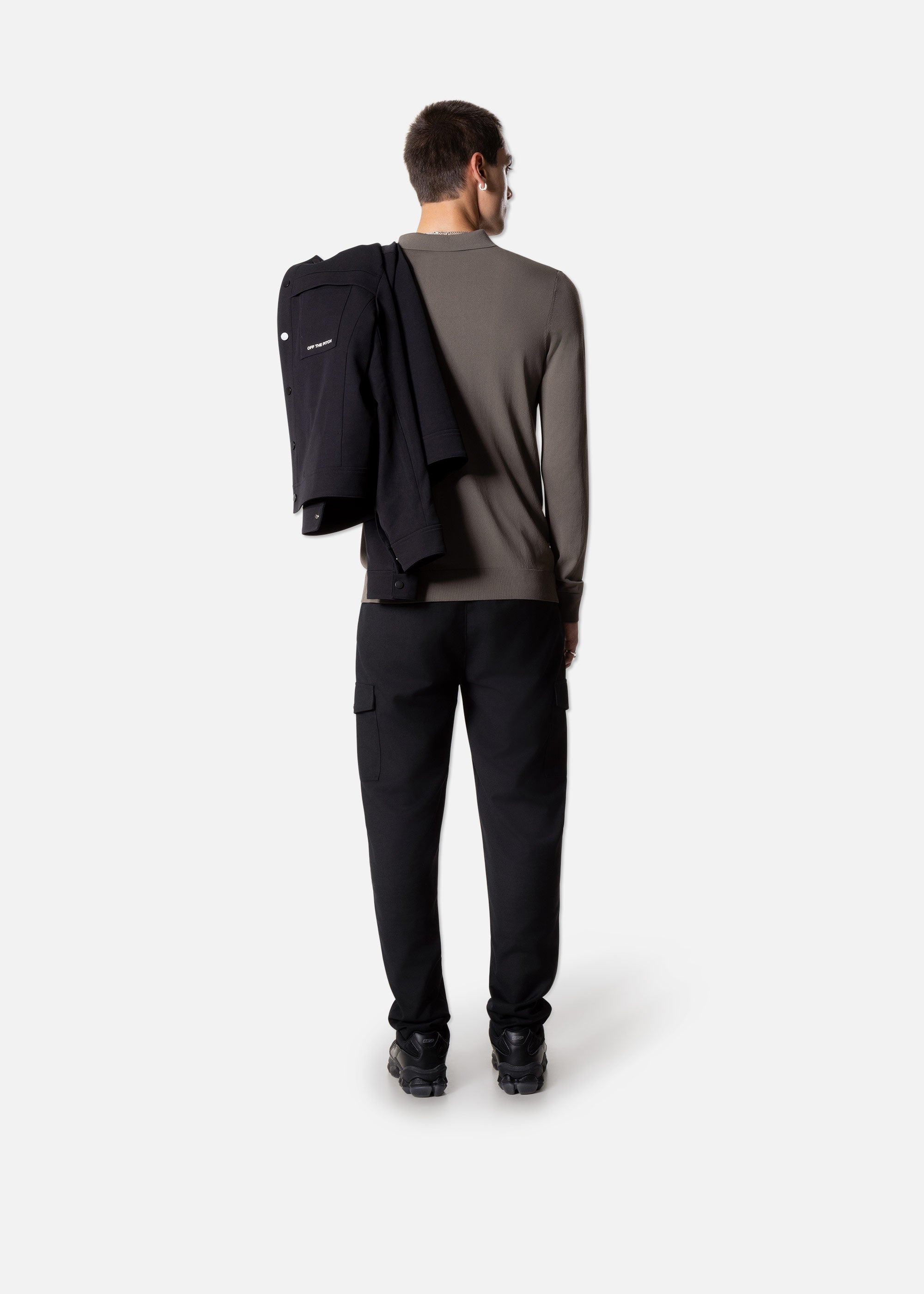 Smart Longsleeve Polo | Brown/Grey