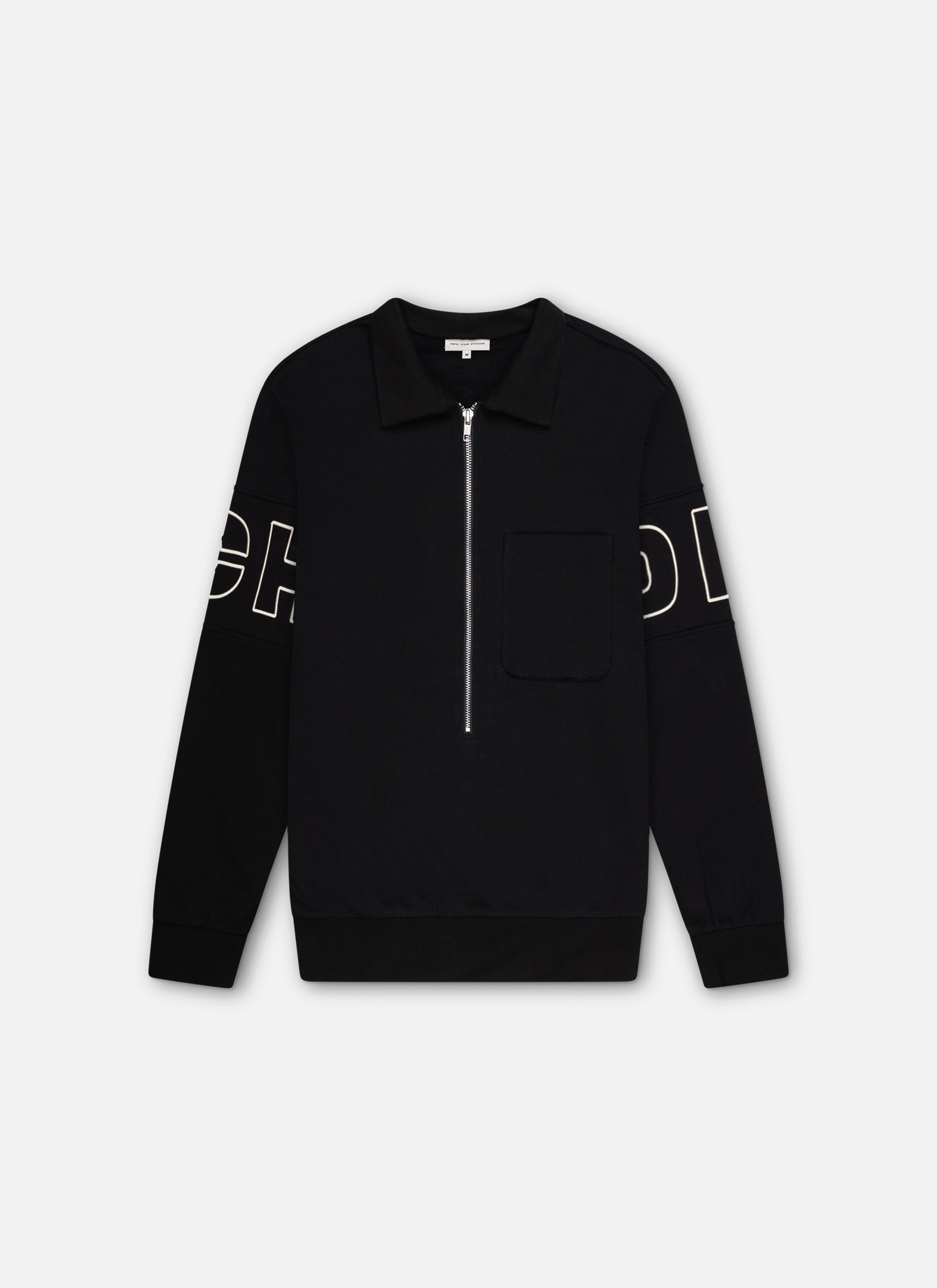 Half zip Polo sweater | Black