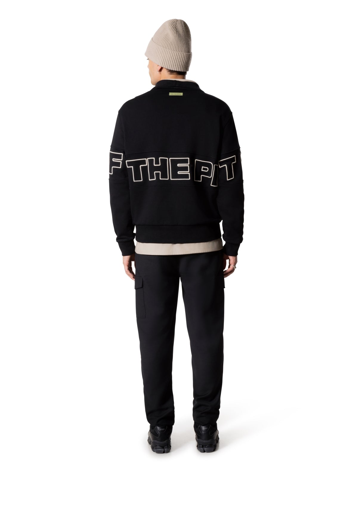 Half zip Polo sweater | Black