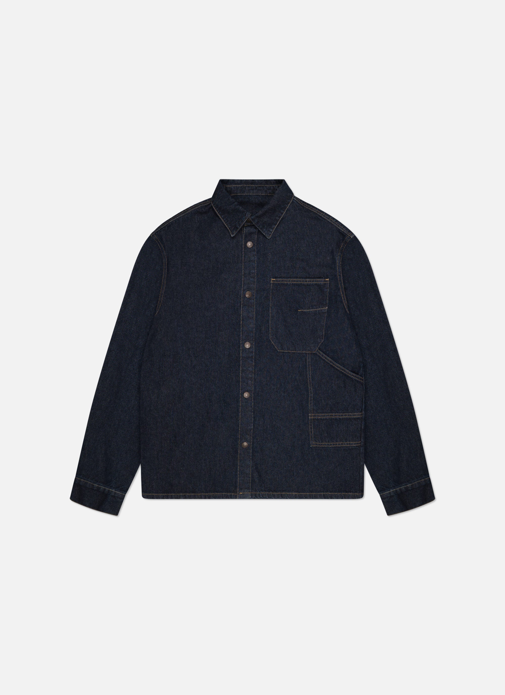 Double Face Denim Shirt | Blue/Blue