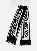Woolblend Script Scarf | Black