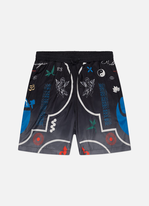 Global Satin Shorts | Black