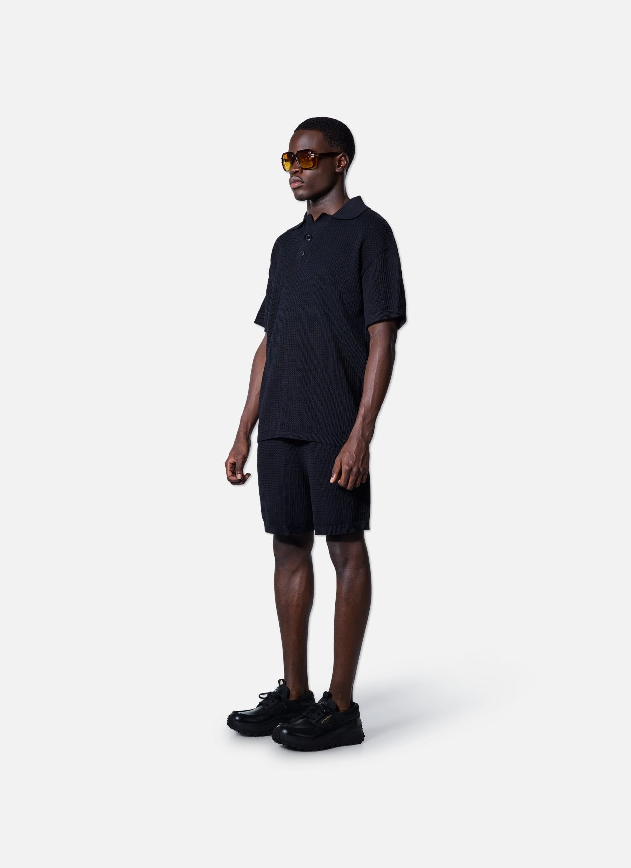 Crochet Boulevard Polo | Black