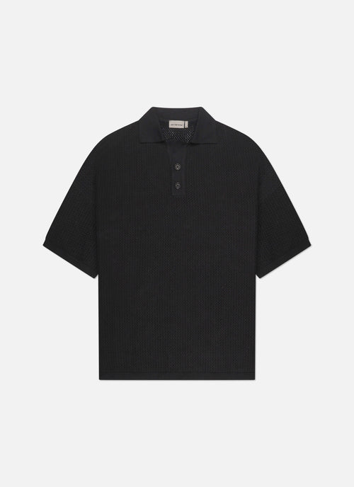 Crochet Boulevard Polo | Black