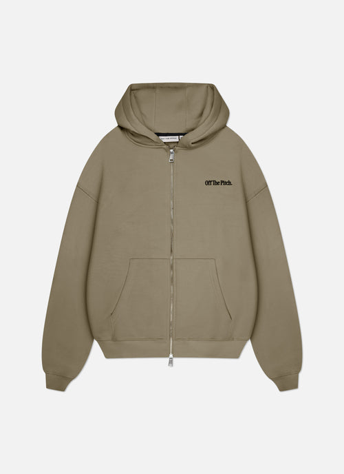 Wardrobe Essentials Full Zip Hood | Olive