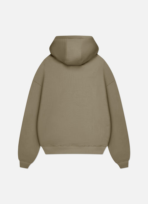 Wardrobe Essentials Full Zip Hood | Olive