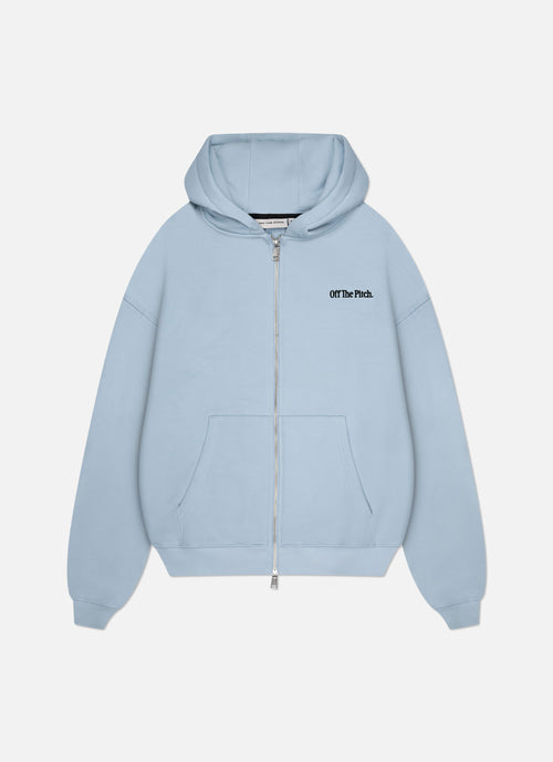 Wardrobe Essentials Full Zip Hood | Sky light blue