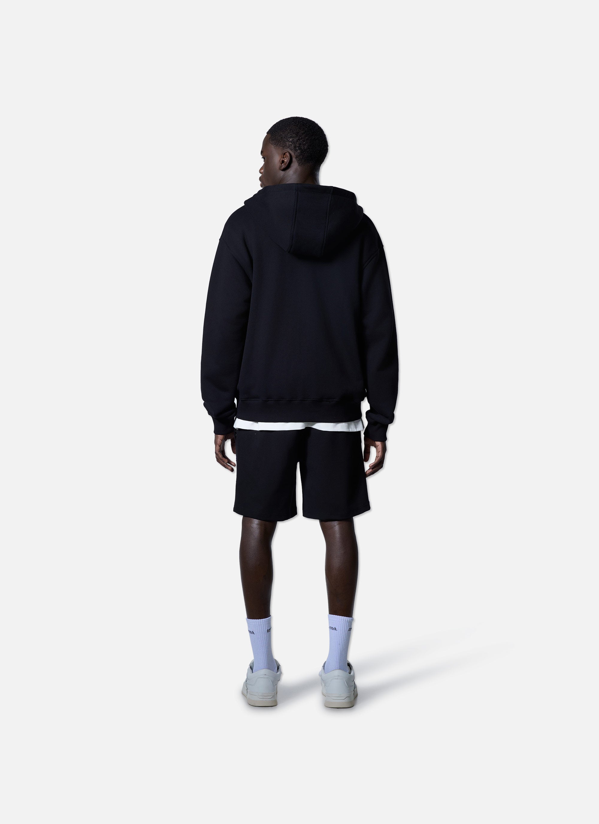 Wardrobe Essentials Full Zip Hood | Black