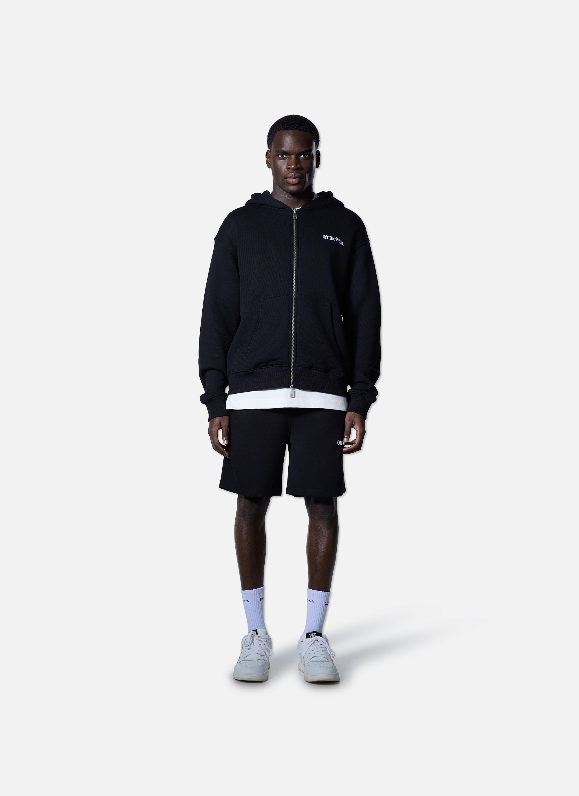 Wardrobe Essentials Full Zip Hood | Black