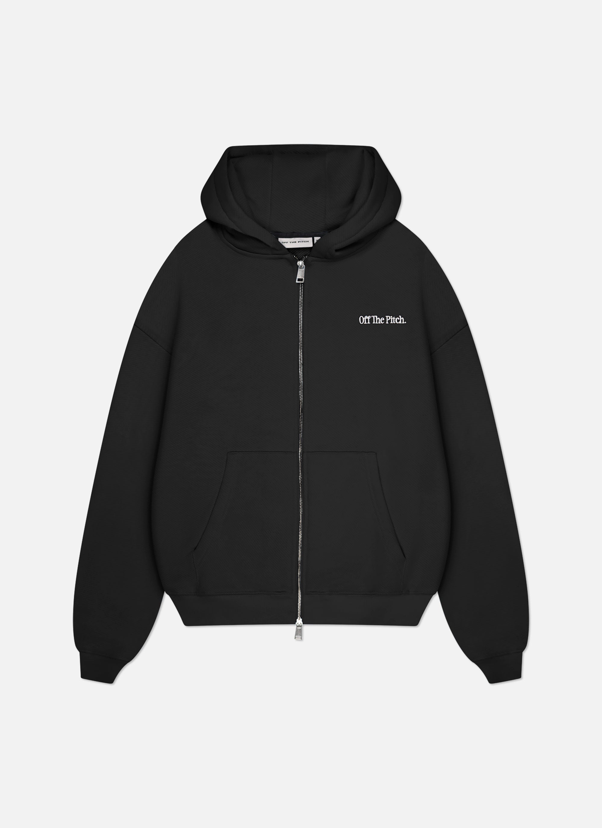 Wardrobe Essentials Full Zip Hood | Black