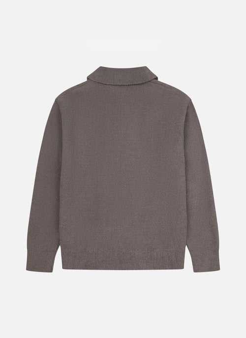 Boucle Grip Sweater  | Donkergrijs