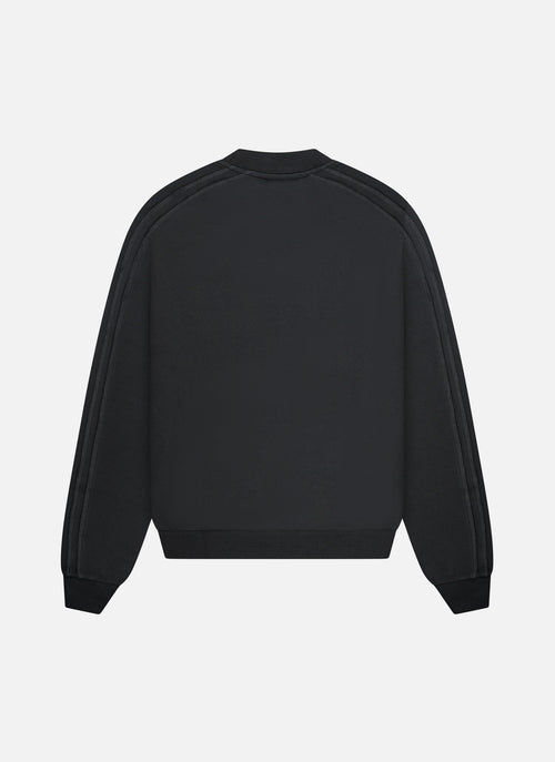 Raw Edge Panel Crew | Dark grey