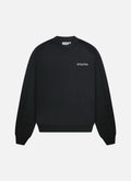 Camiseta de cuello redondo con panel de borde sin rematar | Negro