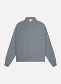 Flat Knit Tailored Overshirt | Dark grey