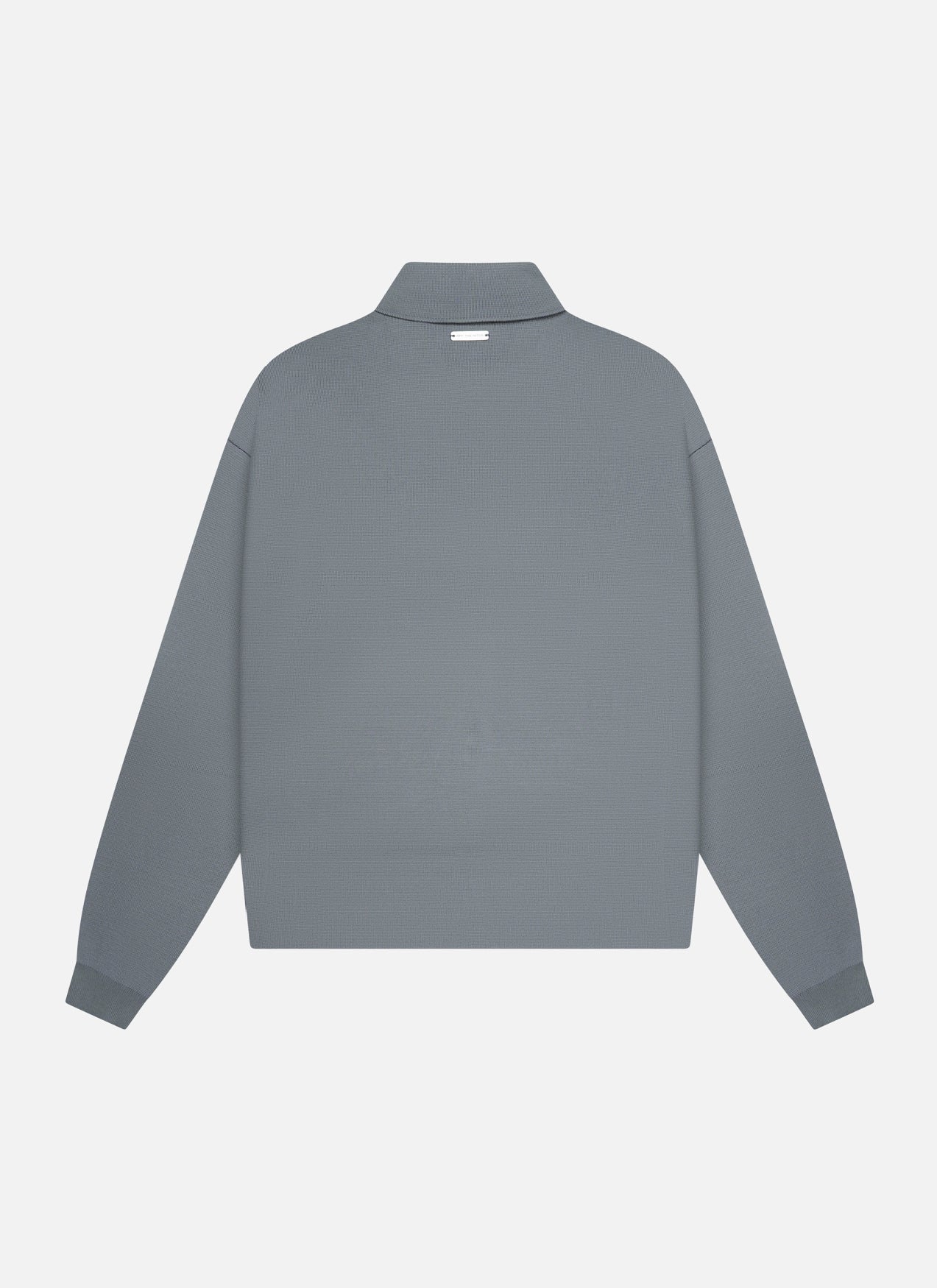 Flat Knit Tailored Overshirt | Dark grey