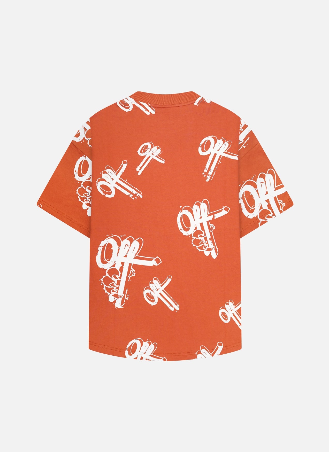 Off Mark Oversized Tee | Orange/Brown