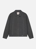 Pleated Overshirt | Dark grey