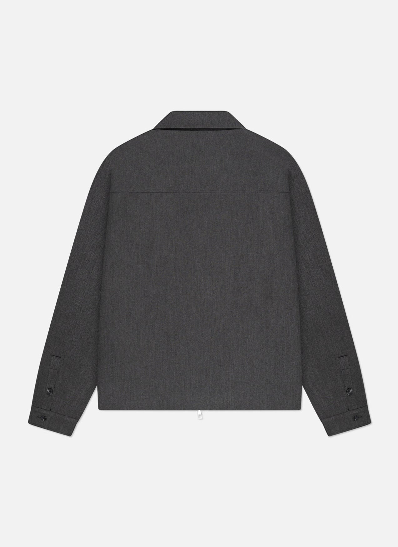 Pleated Overshirt | Dark grey