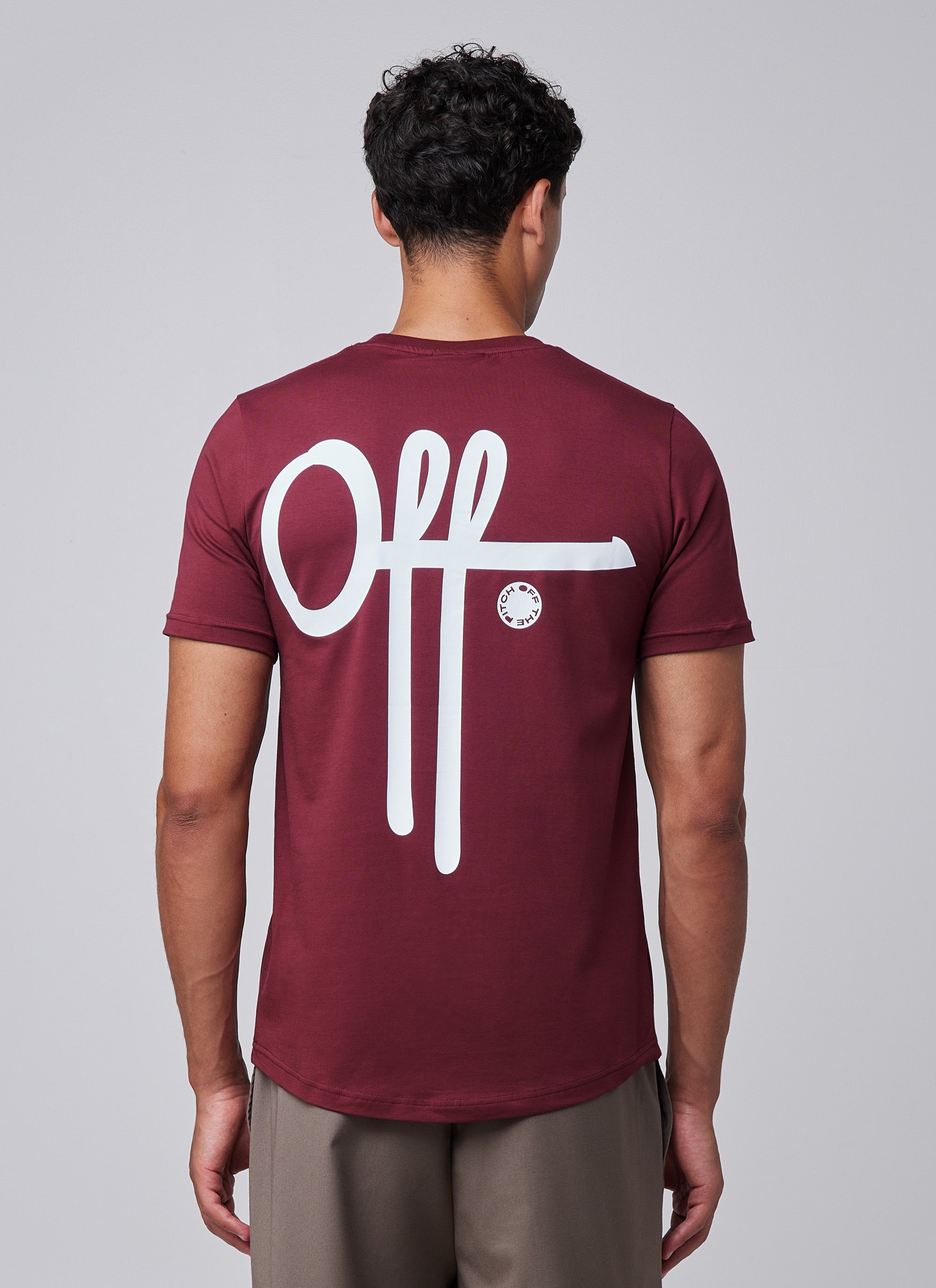 Full Stop Slim Fit Tee | Dark red