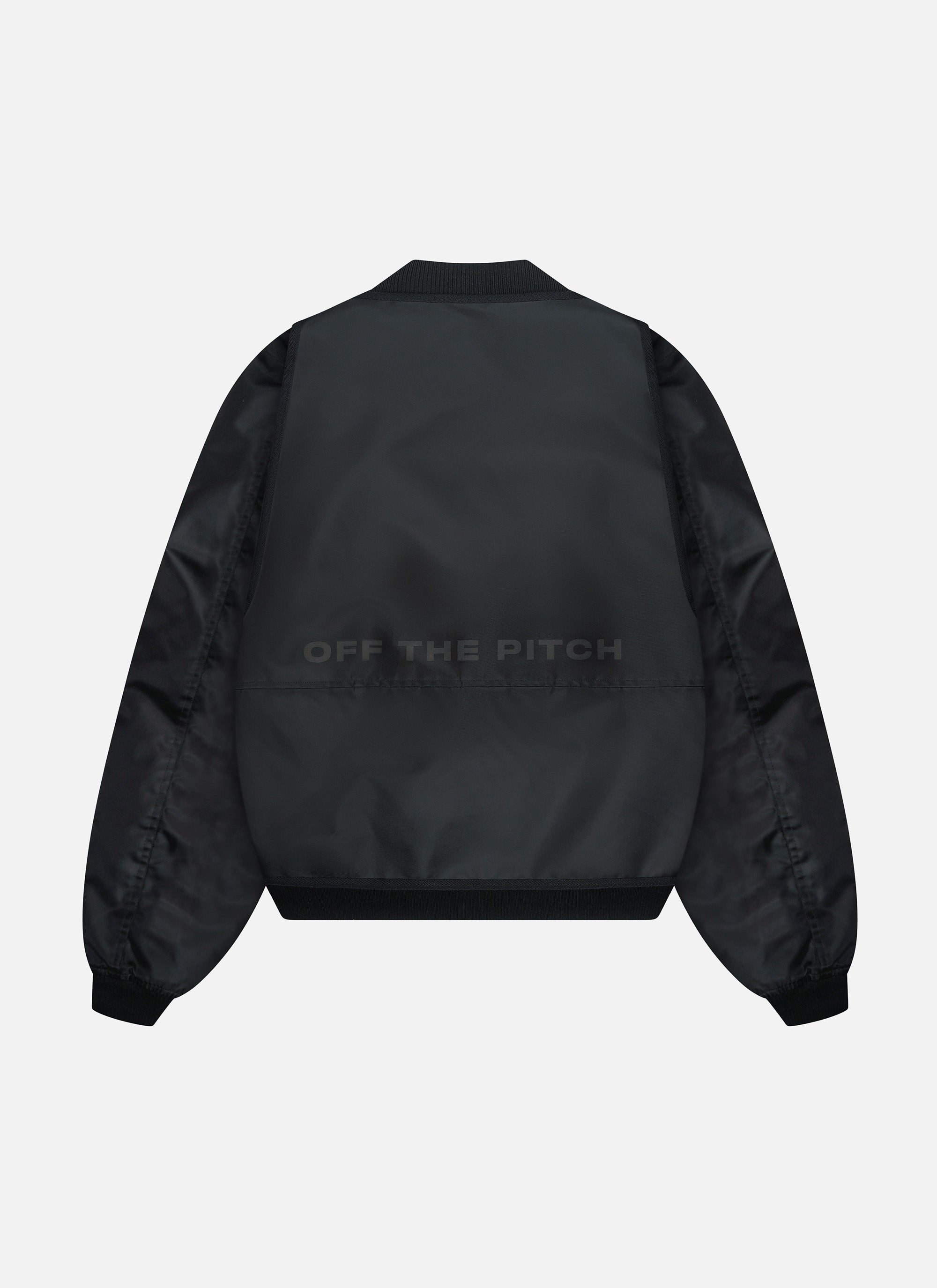 Double Layers Bomber Jacket | Black