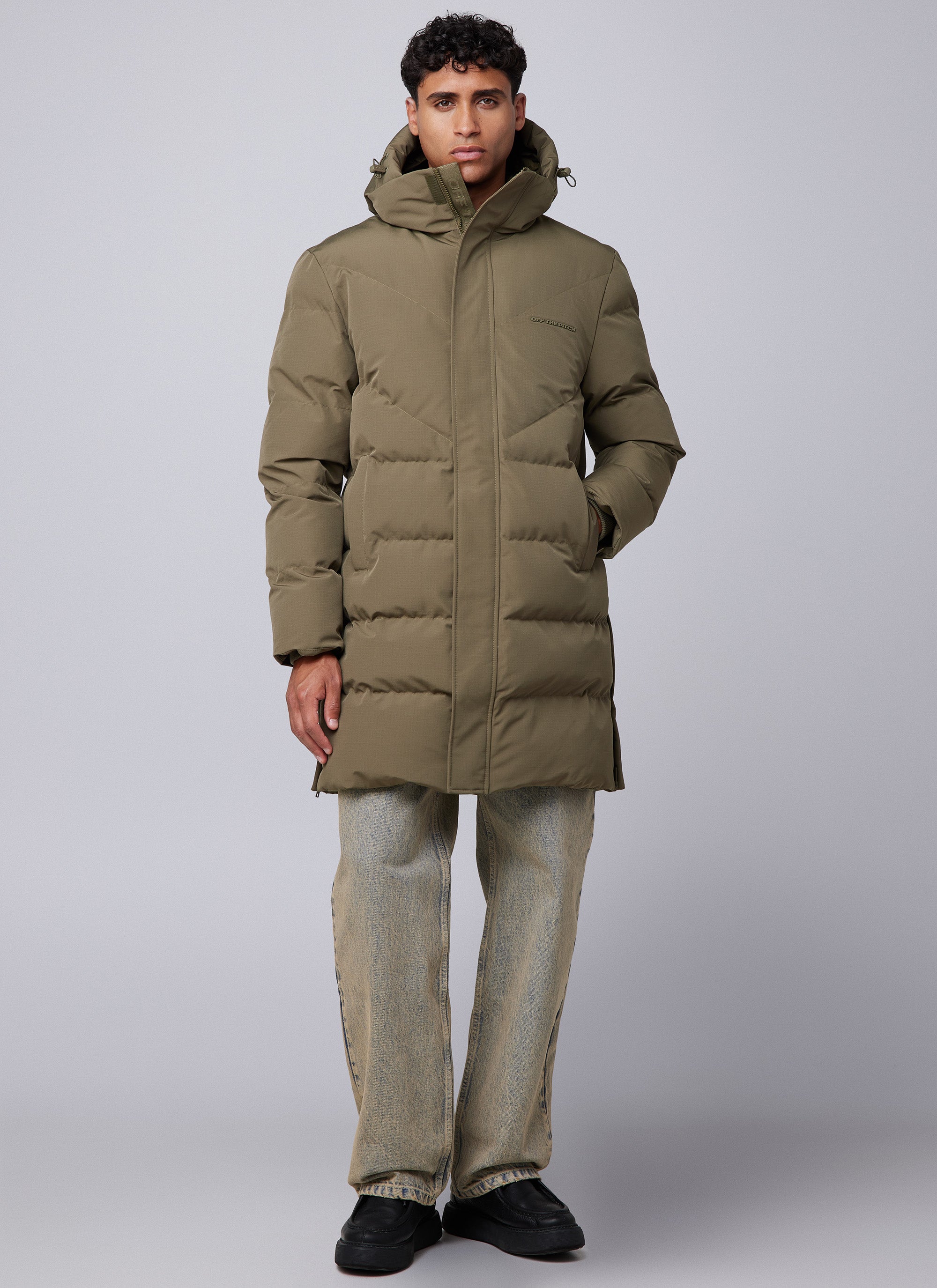 Ripstop Longline Puffer | Olive