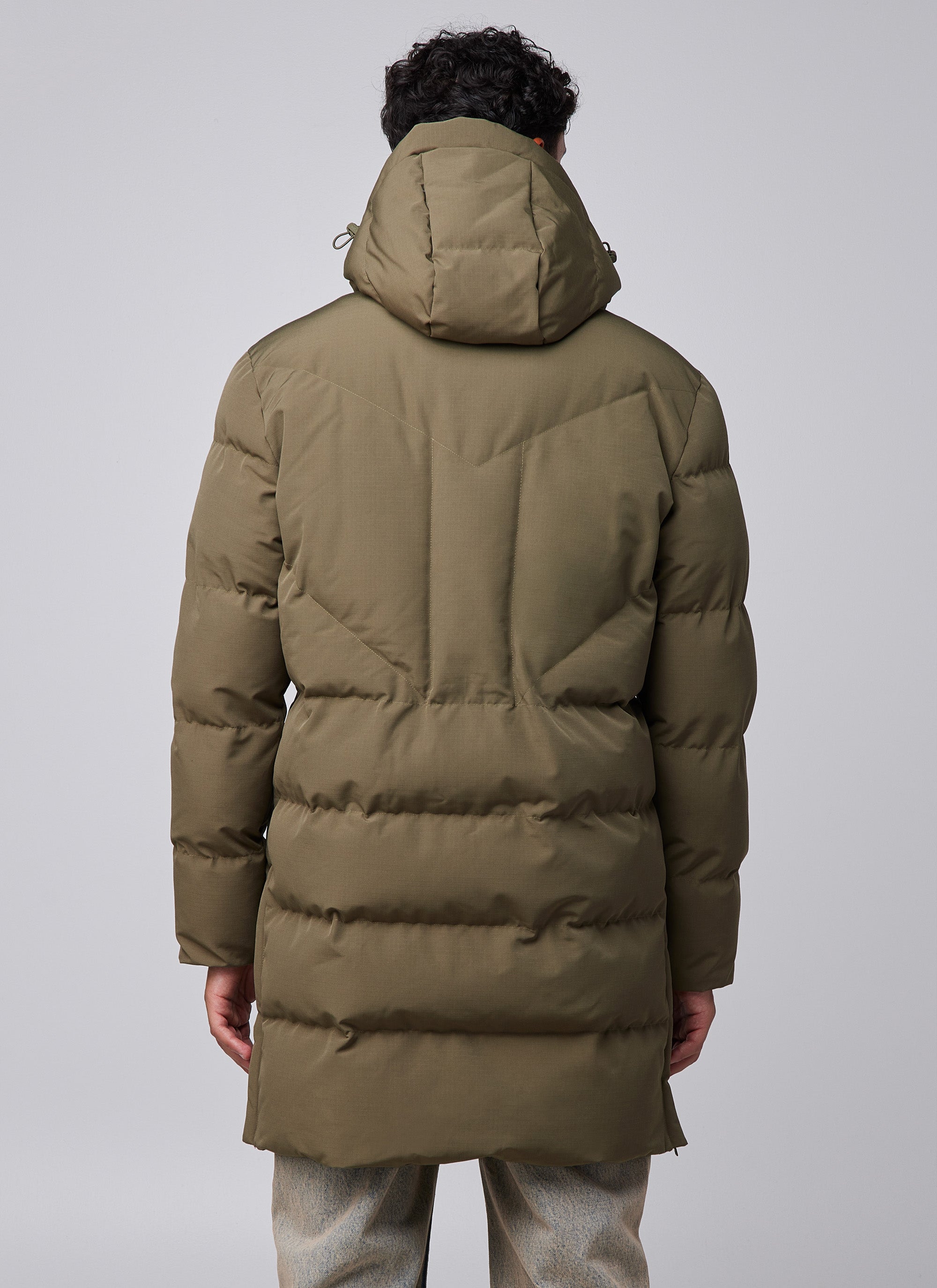 Ripstop Longline Puffer | Olive