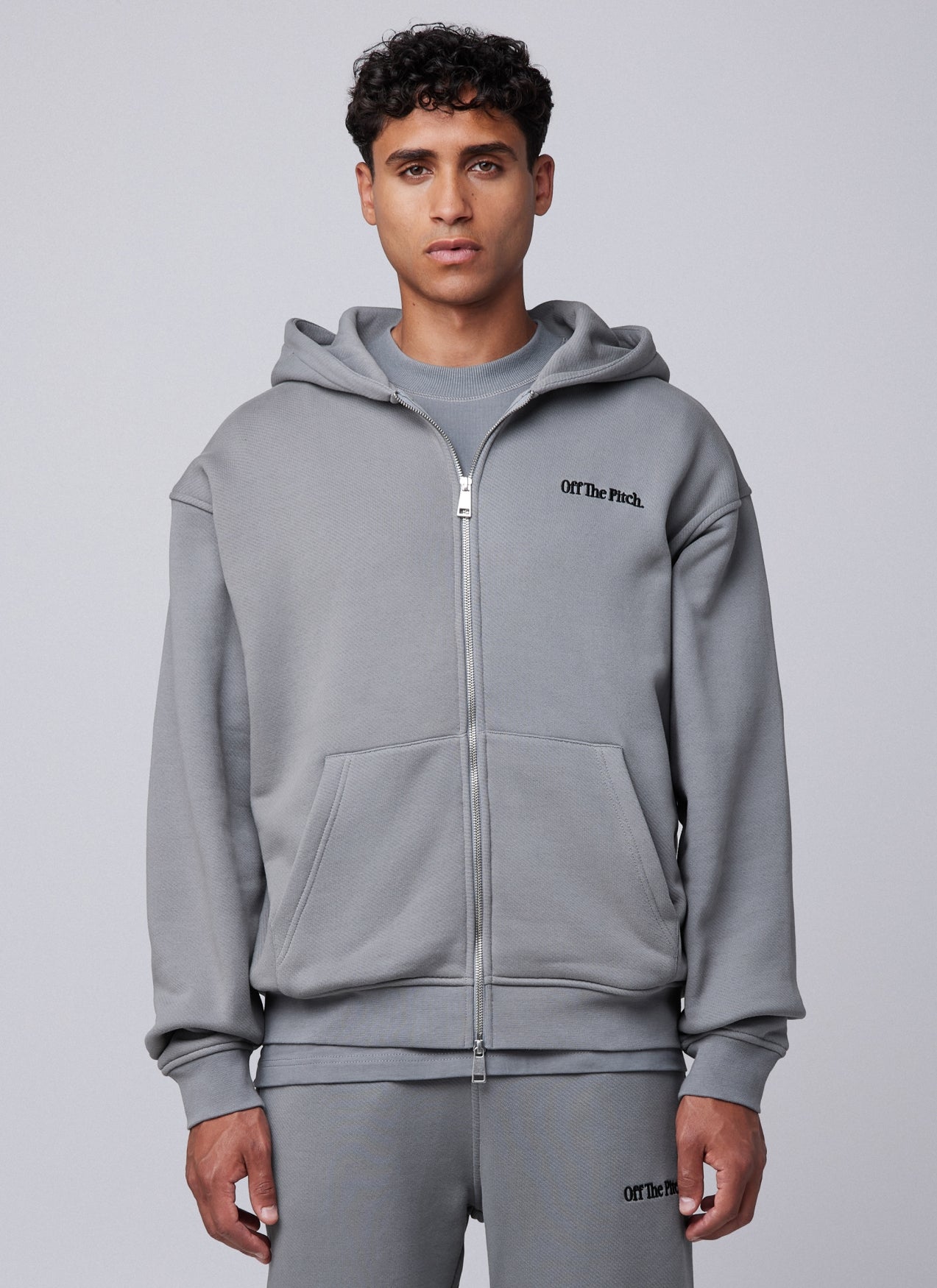 Wardrobe Essentials Full Zip Hood | Ultimate Grey