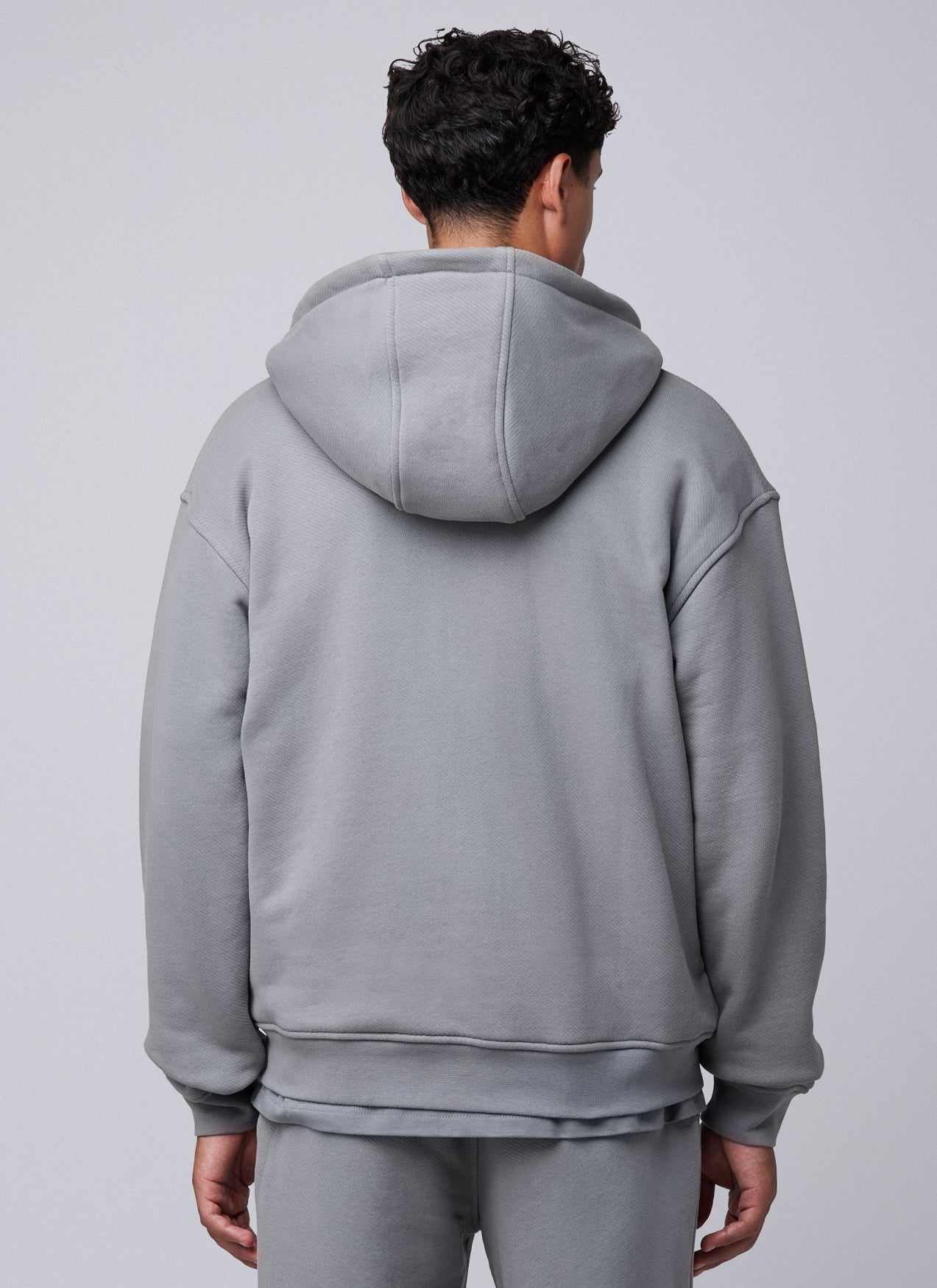 Wardrobe Essentials Full Zip Hood | Ultimate Grey