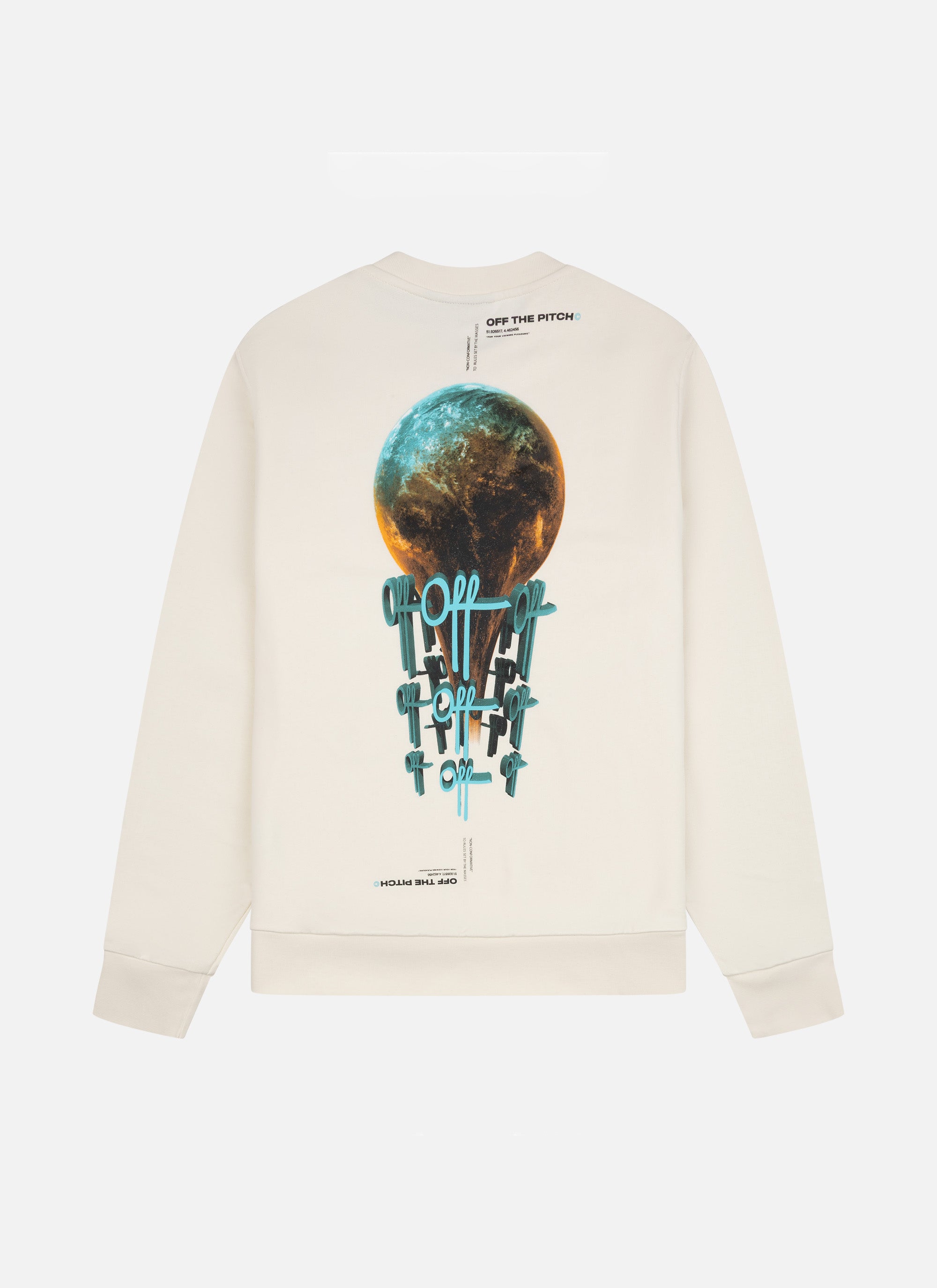 Sudadera Cuello Redondo World | Crudo
