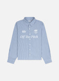 Strike Cropped Shirt | Azul/Blanco