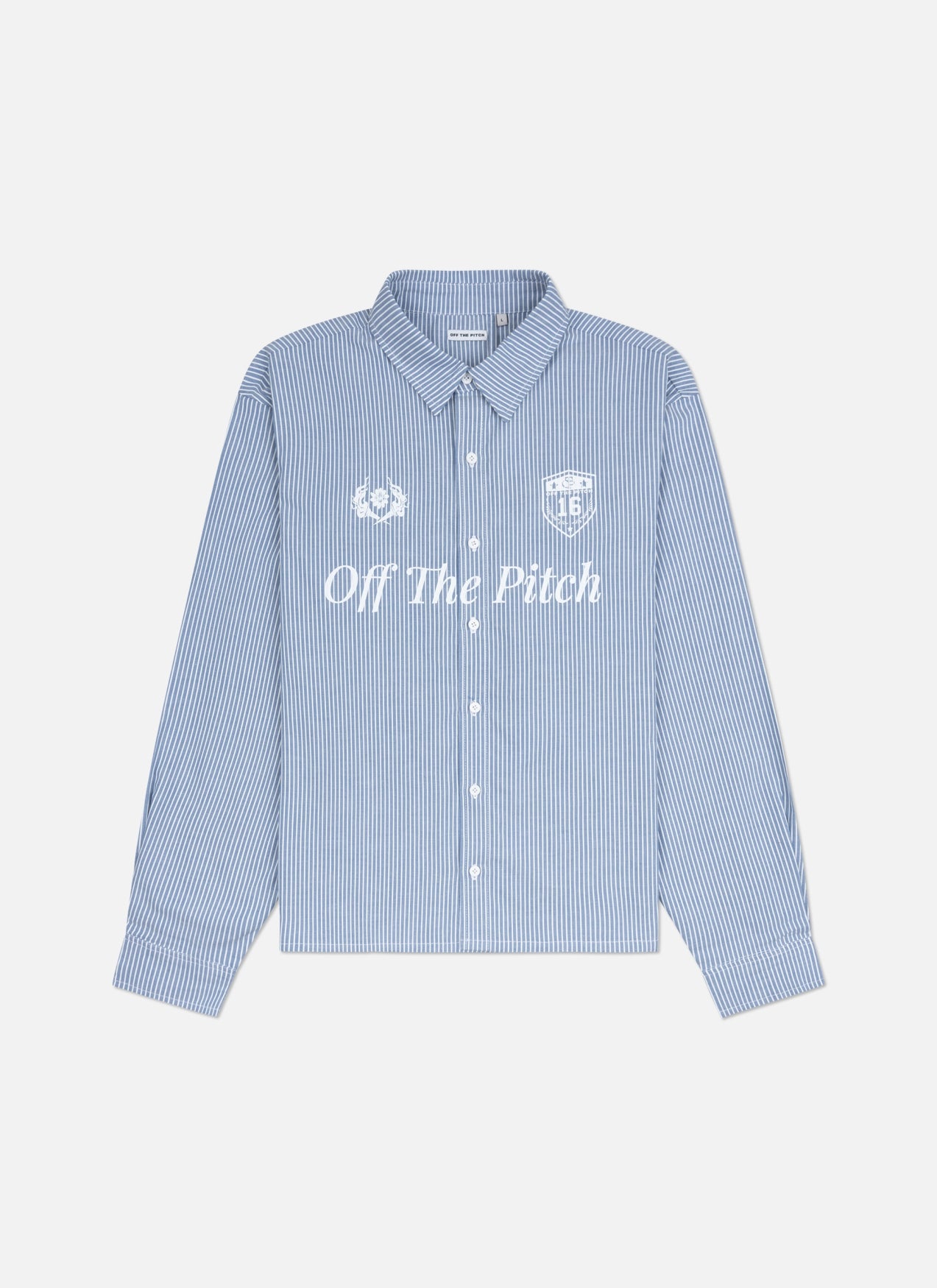 Strike Cropped Shirt | Azul/Blanco