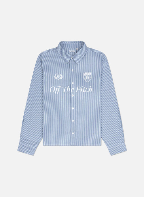 Strike Cropped Shirt | Azul/Blanco