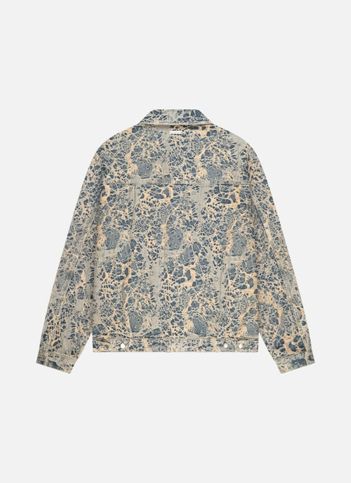 Jacquard Denim Jacket | Dusty Blue