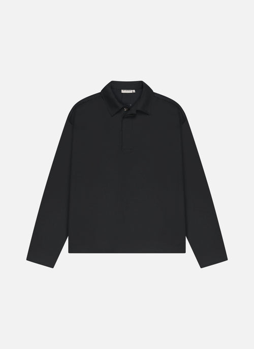 Satin Panel Shirt | Black