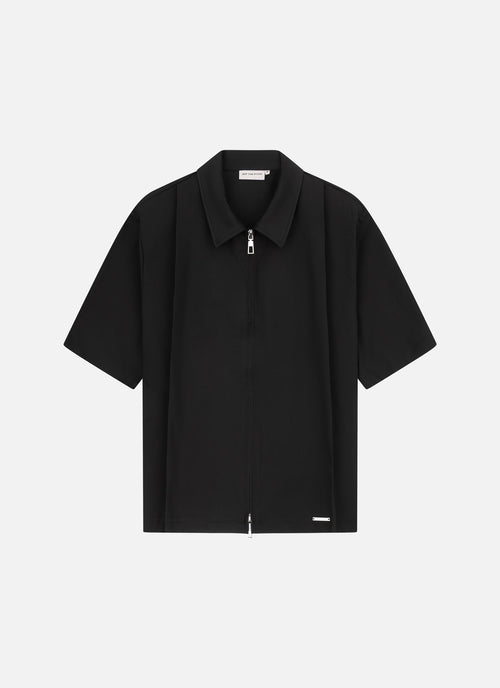 Pleated Marais Short Sleeve Shirt | Negra