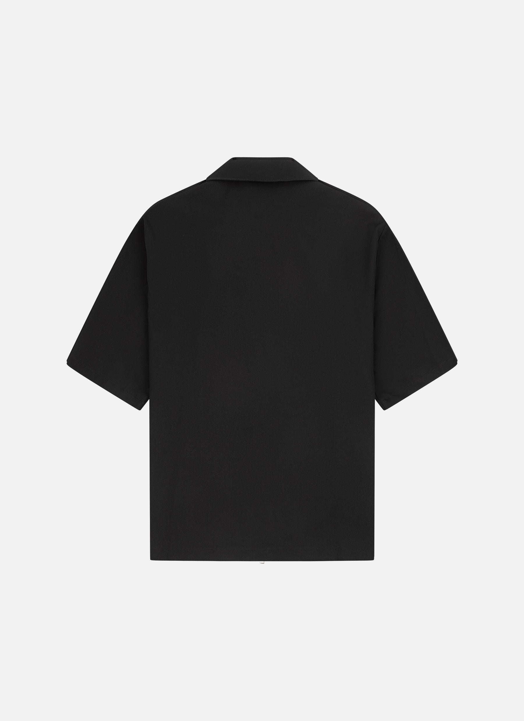 Pleated Marais Short Sleeve Shirt | Negra