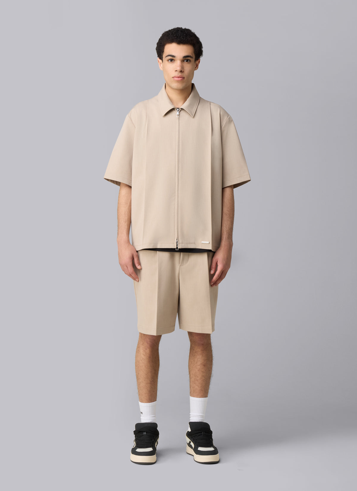 Camisa Marais de manga corta con pliegues | Arena