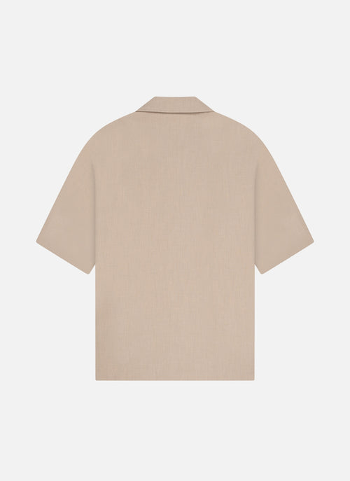 Pleated Marais Short Sleeve Shirt | Zand