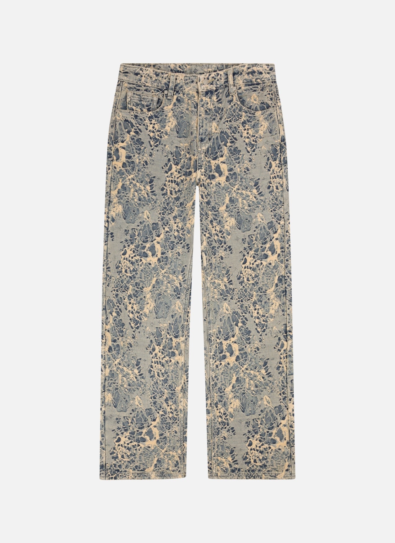 Jacquard Denim Jeans | Dusty Blue