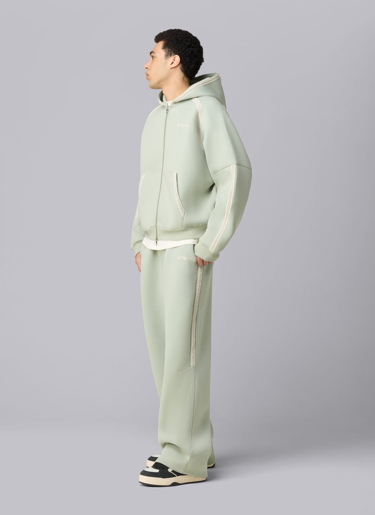 Adornment Zip Hood | Khaki