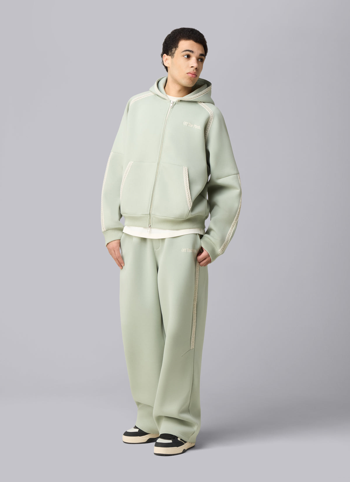 Adornment Zip Hood | Khaki