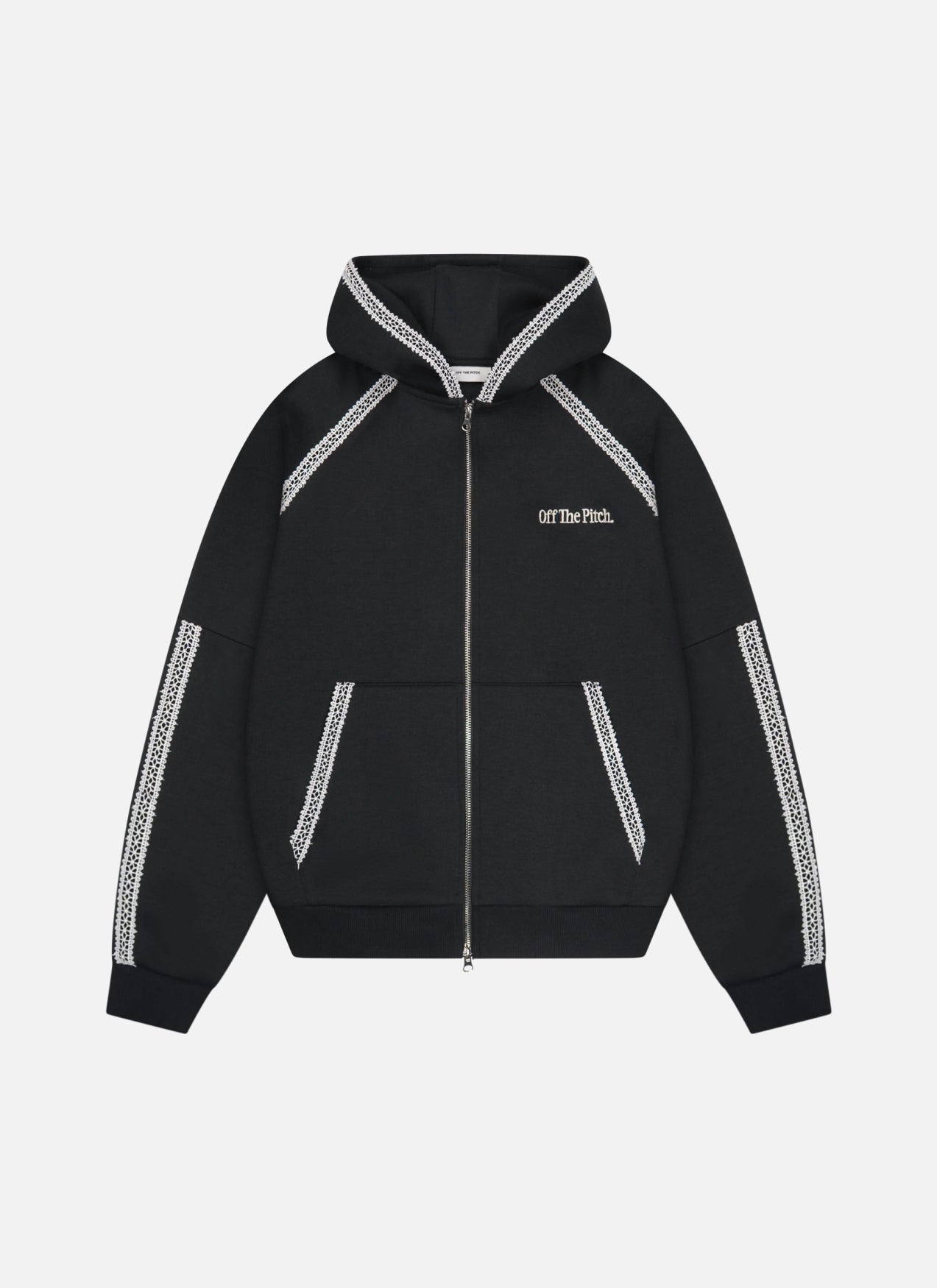 Adorment Zip Hood | Black