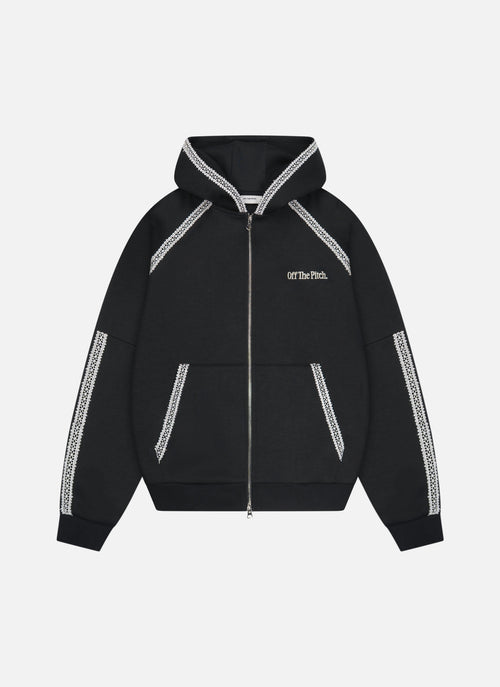 Adornment Zip Hood | Zwart