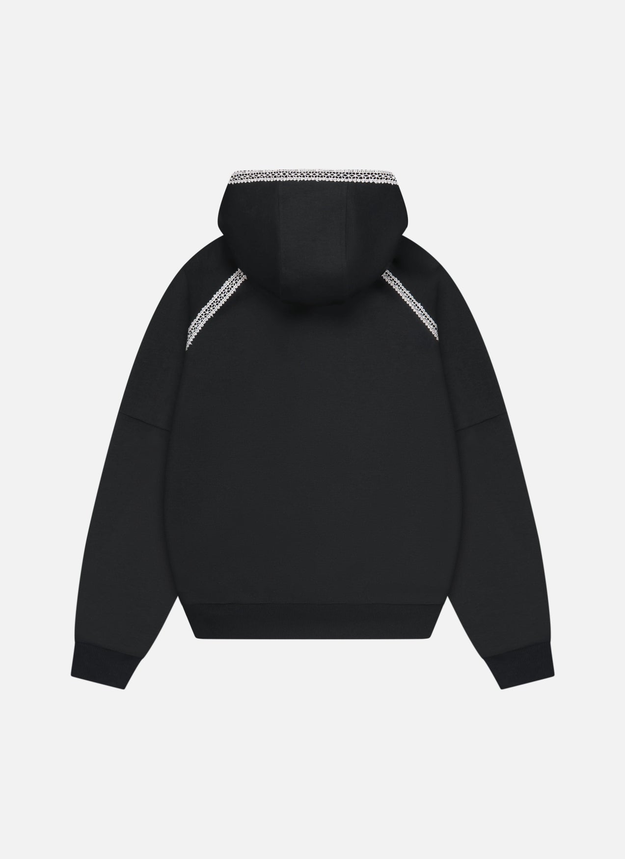 Adornment Zip Hood | Black