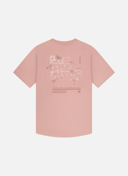 Blossom Slim Fit Tee | Misty Rose