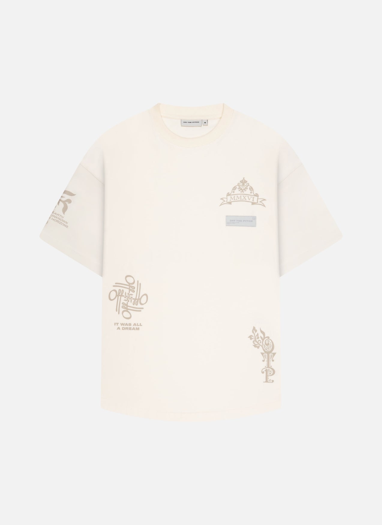 Filigrain Oversized Fit Tee | Blanco roto