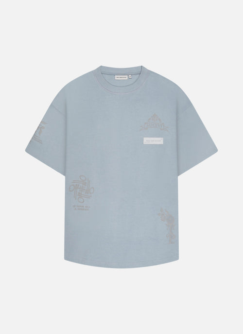 Filigrain Oversized Fit Tee | Blue Nights